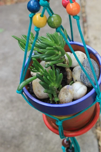 Macrame succulent pot hanger workshop