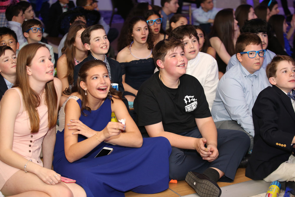 Kids watching Montage @ Bar Mitzvah