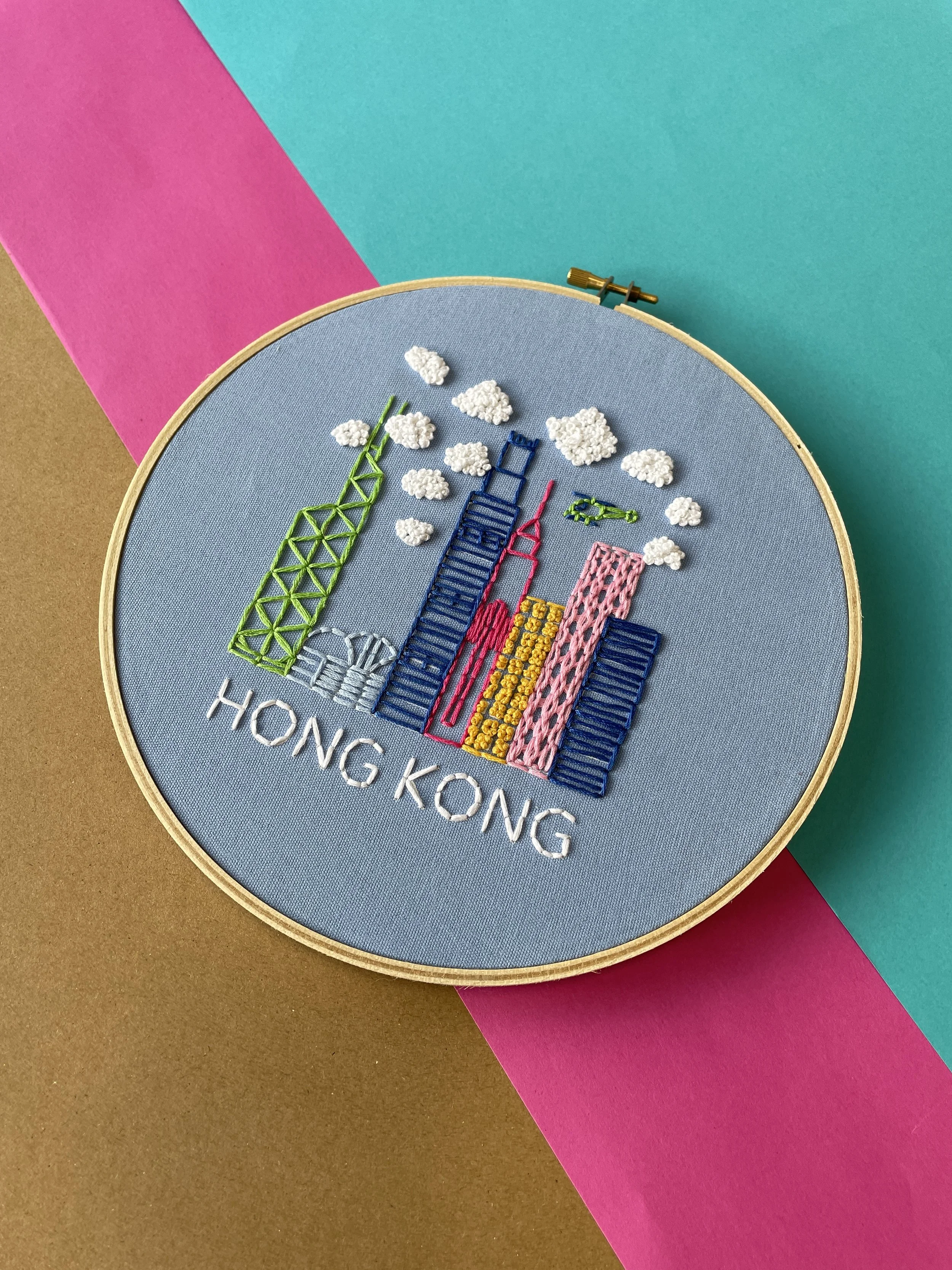 Daytime Skyline (Printed fabric)