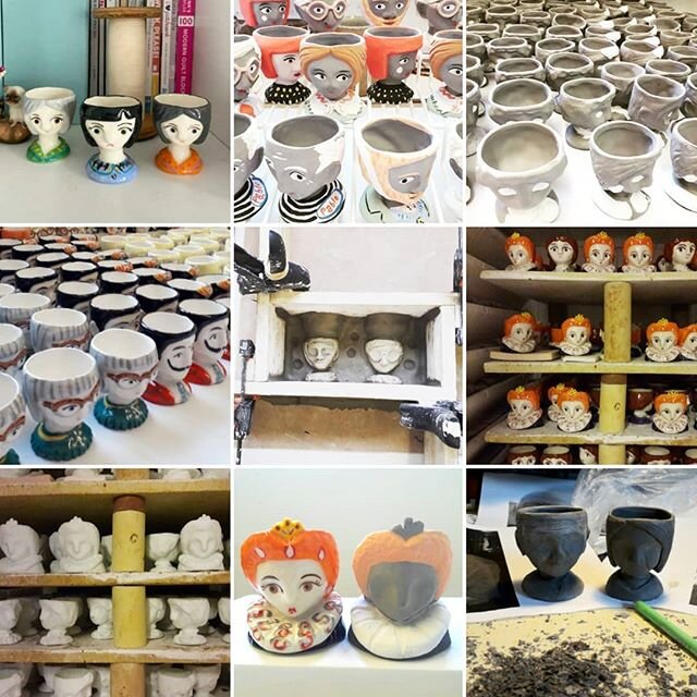 So much work goes into one little cup, from modelling, mould making, casting, fettling, sculpting, painting, scraffito, bisque firing, glazing and then a earthenware firing all done by me in my little studio in West Yorkshire! 
#Craft ❤
#ceramics #po