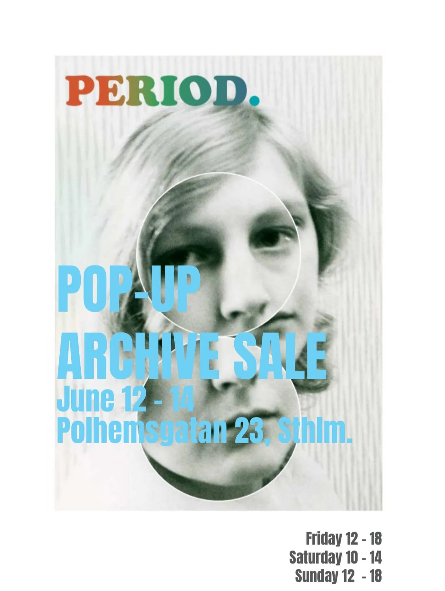 Once in a lifetime opportunity to buy all copies of Period. 

Next weekend 12th to 14th of June in Stockholm. 

Pencil it in. 

Archive sale + Pop-up.

#limitededitionprint