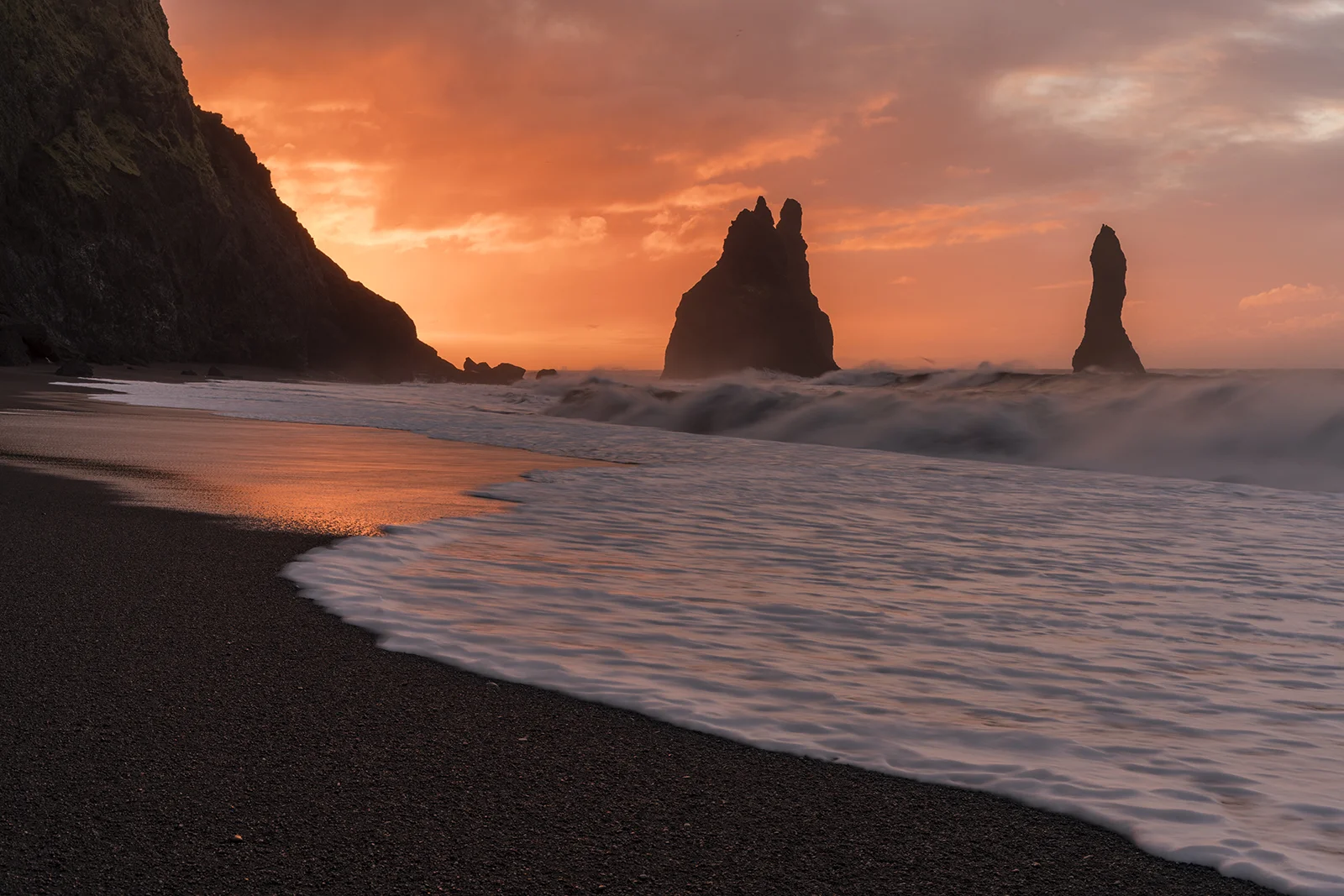 Vik black beach