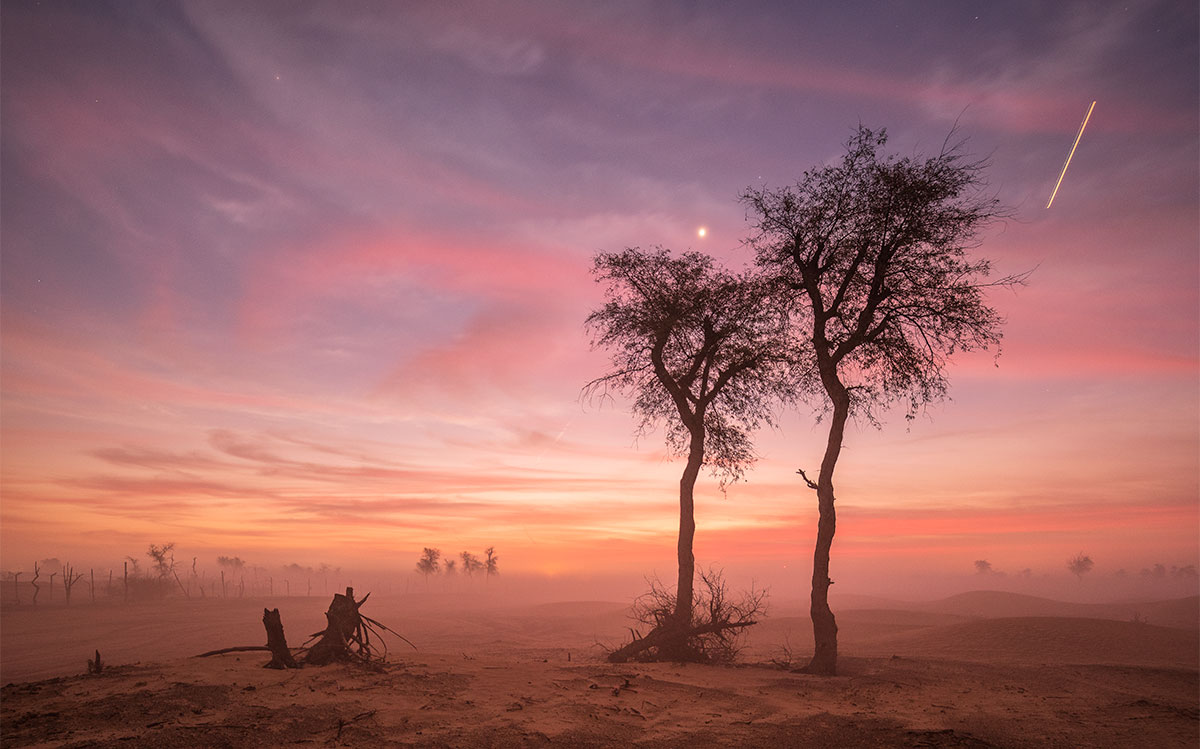 Maleh desert during sunrise