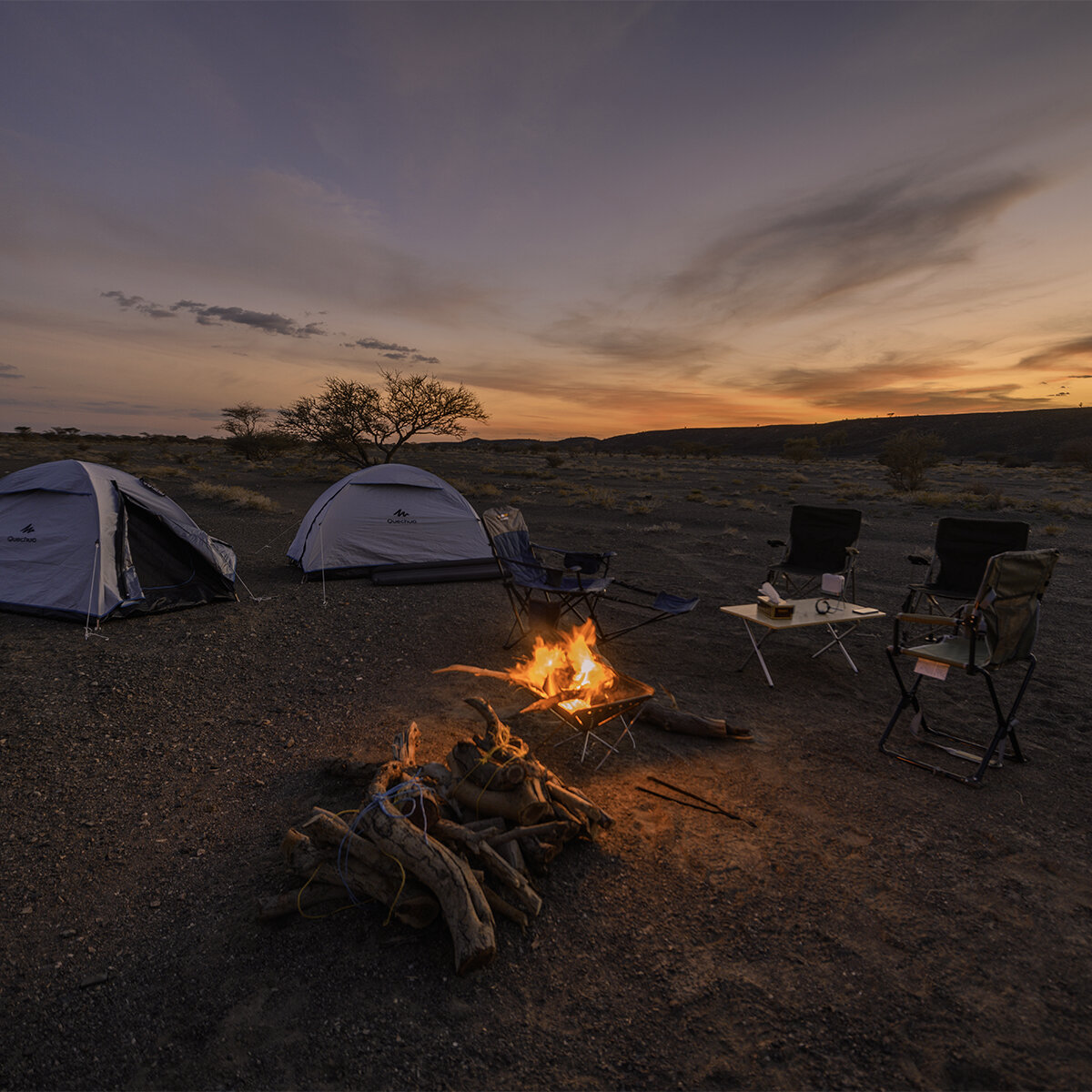 Campsite in Oman mountains