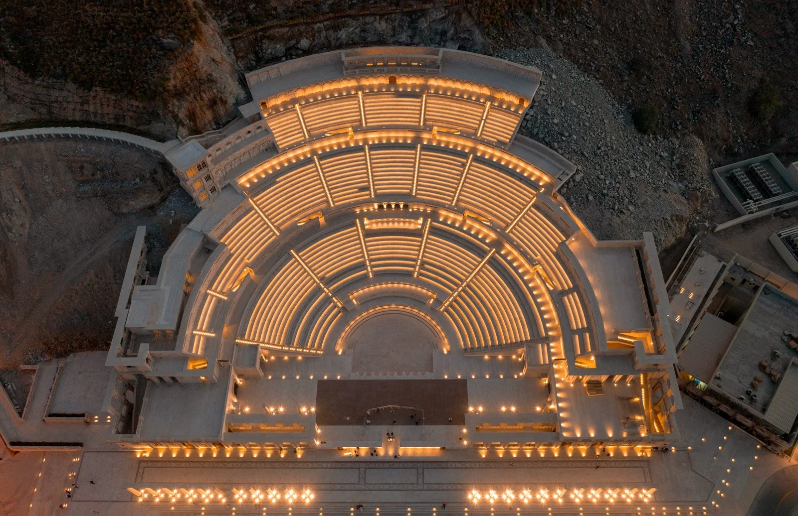 Lit Tiers from Above