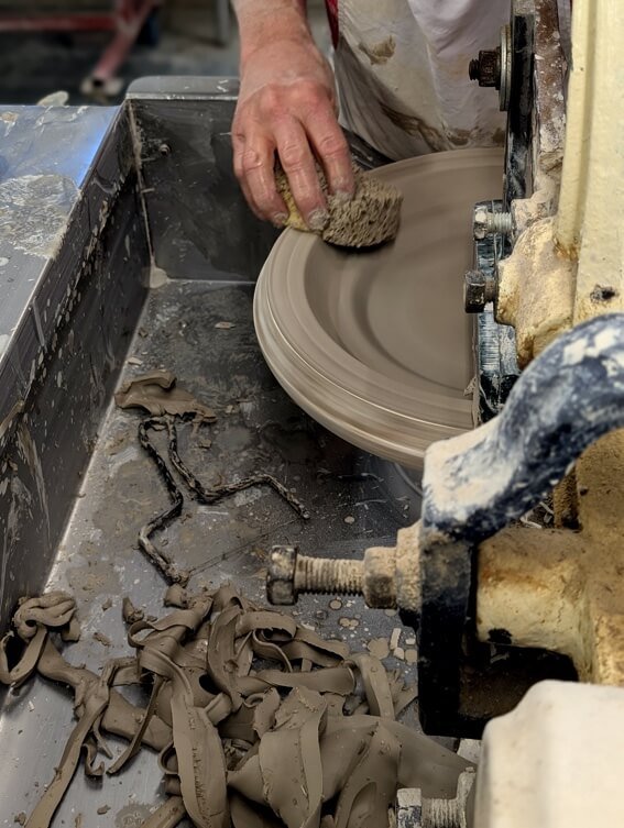 Jiggering and jollying flat wear at the Emma Bridgewater factory