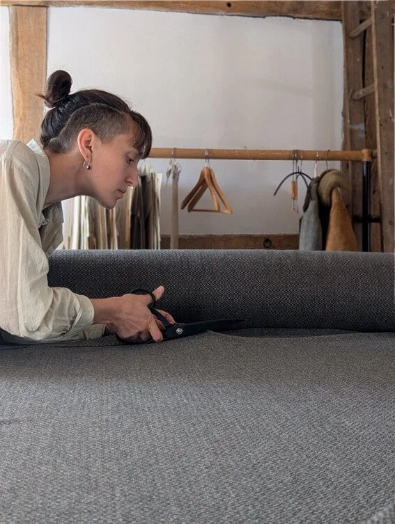 cutting flannel cloth
