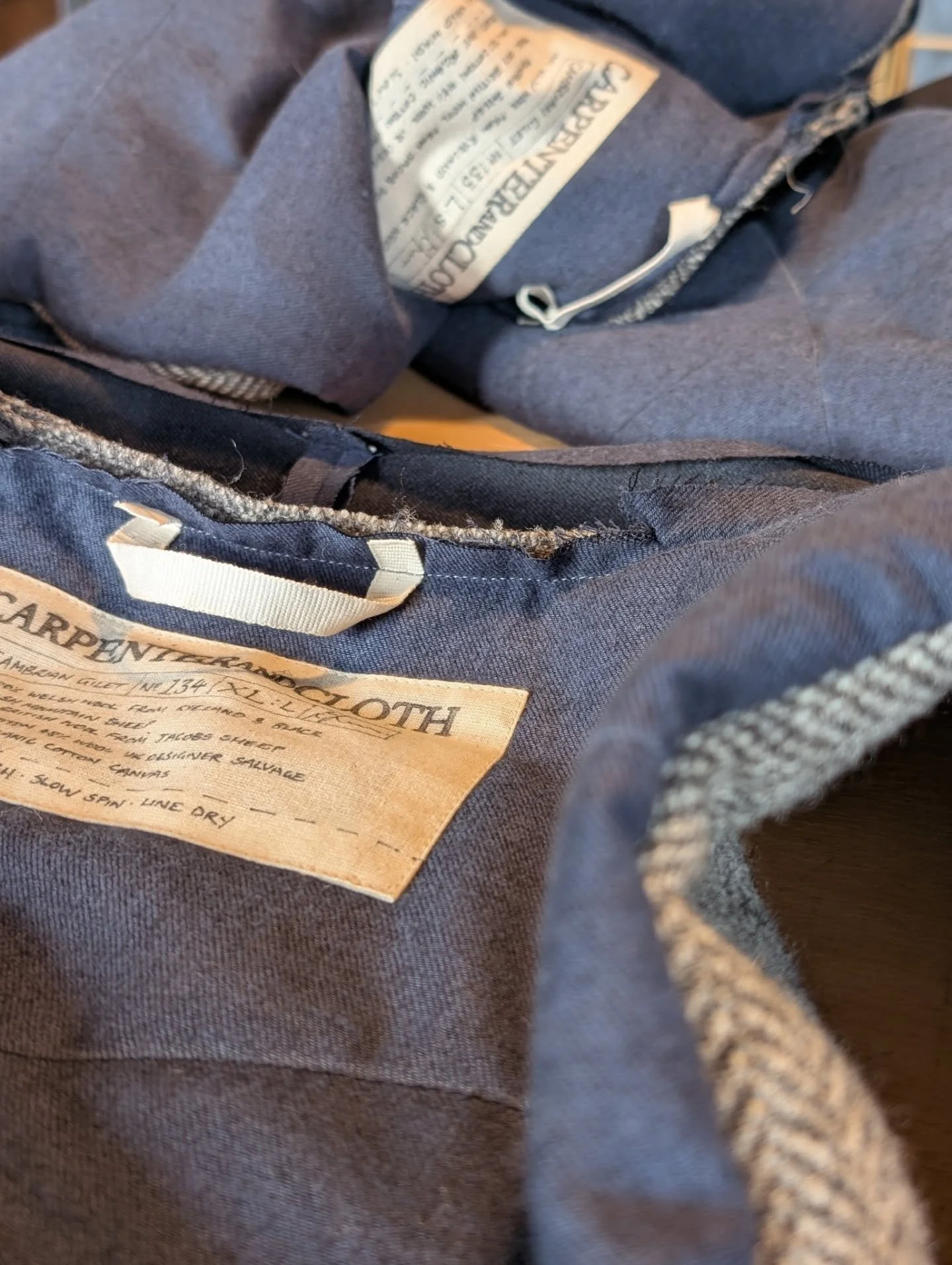 Making gilets this week in the low autumn sunshine π
These are the last 3 I'll be making until our new fabric arrives... π¬ 
The next vintage is at the finishers so it should be here in the next few weeks - in time for Christmas orders π€ππ€
It's b