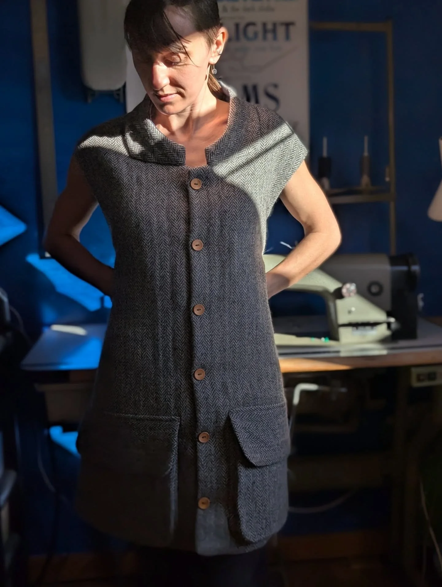 XL pockets on an XL gilet, modelled by XS dressmaker 😆

The first time you do something new it always takes AGES
These pockets were a special request and took way longer than I estimated - it's so hard to charge the right amount for bespoke alterati