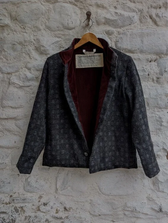 Elvet Jacket British wool tweed velvet lining unisex