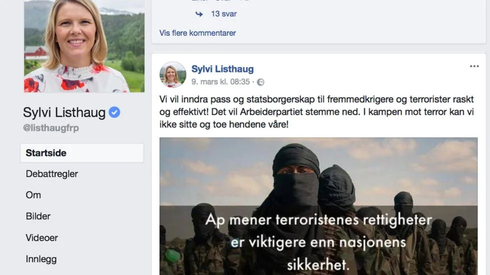Hevet over daddel? Faksimile: Facebook