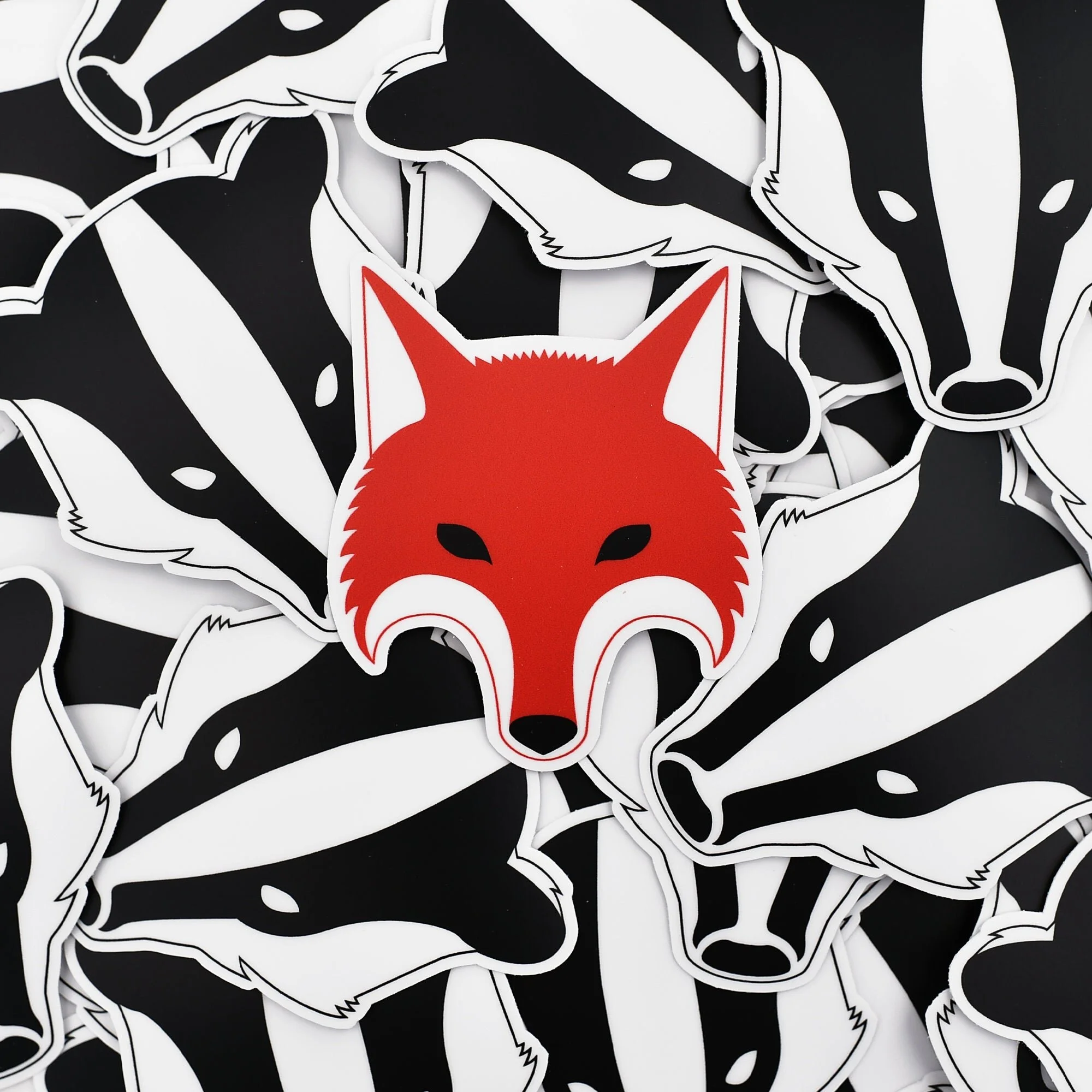 ESCA Fuchs Sticker - Tier Aufkleber für Laptop Macbook Skateboard