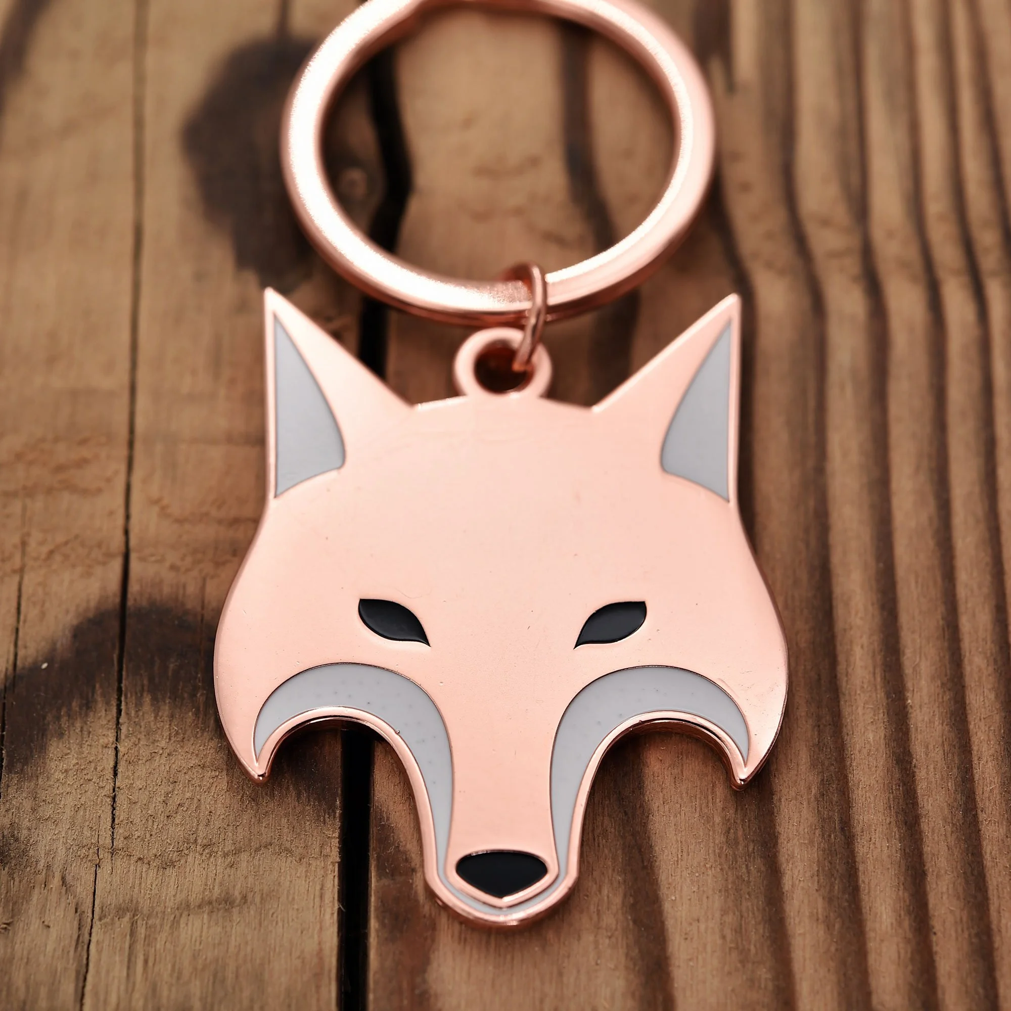 ESCA Fuchs Emaille Schlüsselanhänger