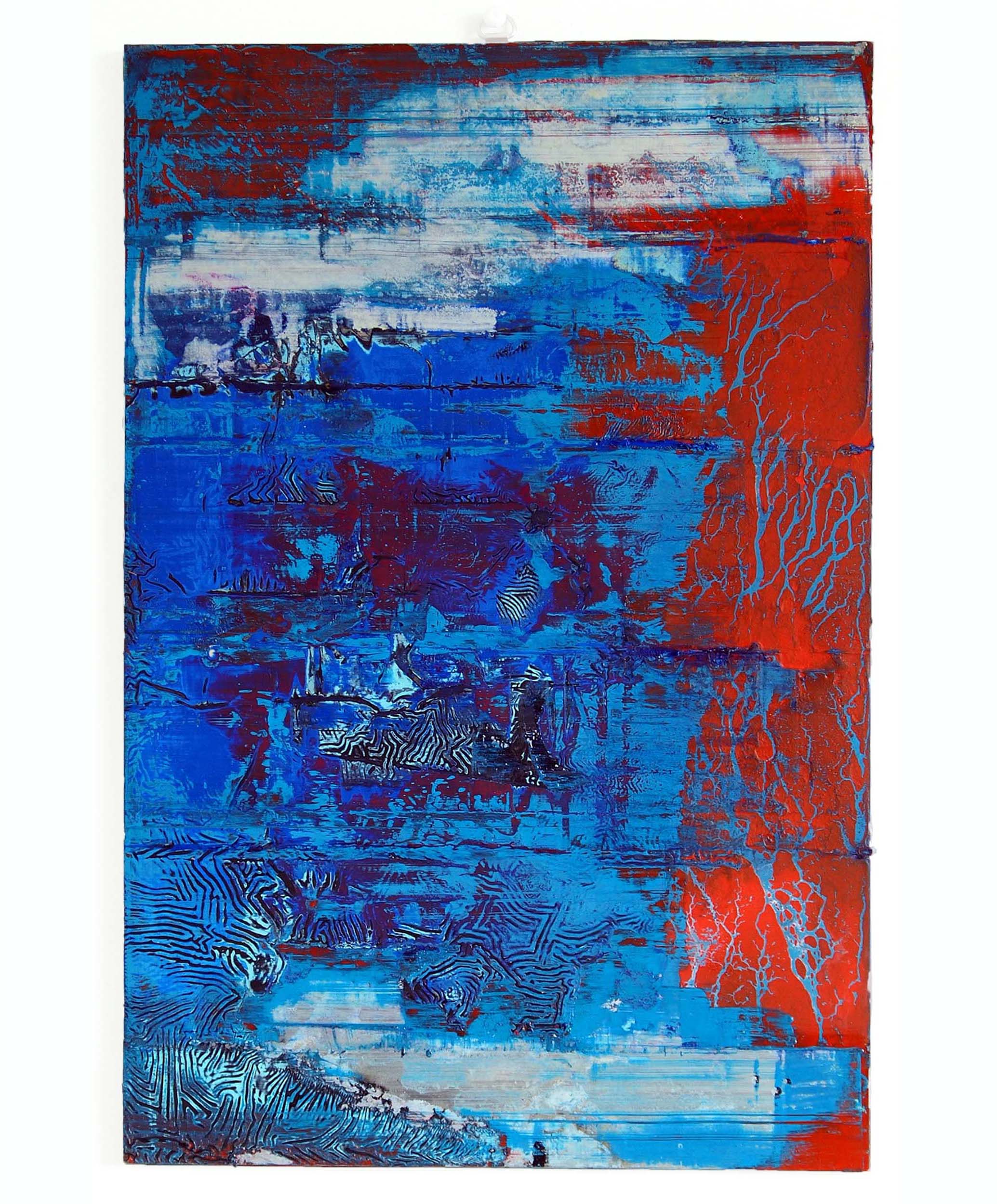 Chromatic Inscription VIII (2017). Oil and gloss on aluminium.