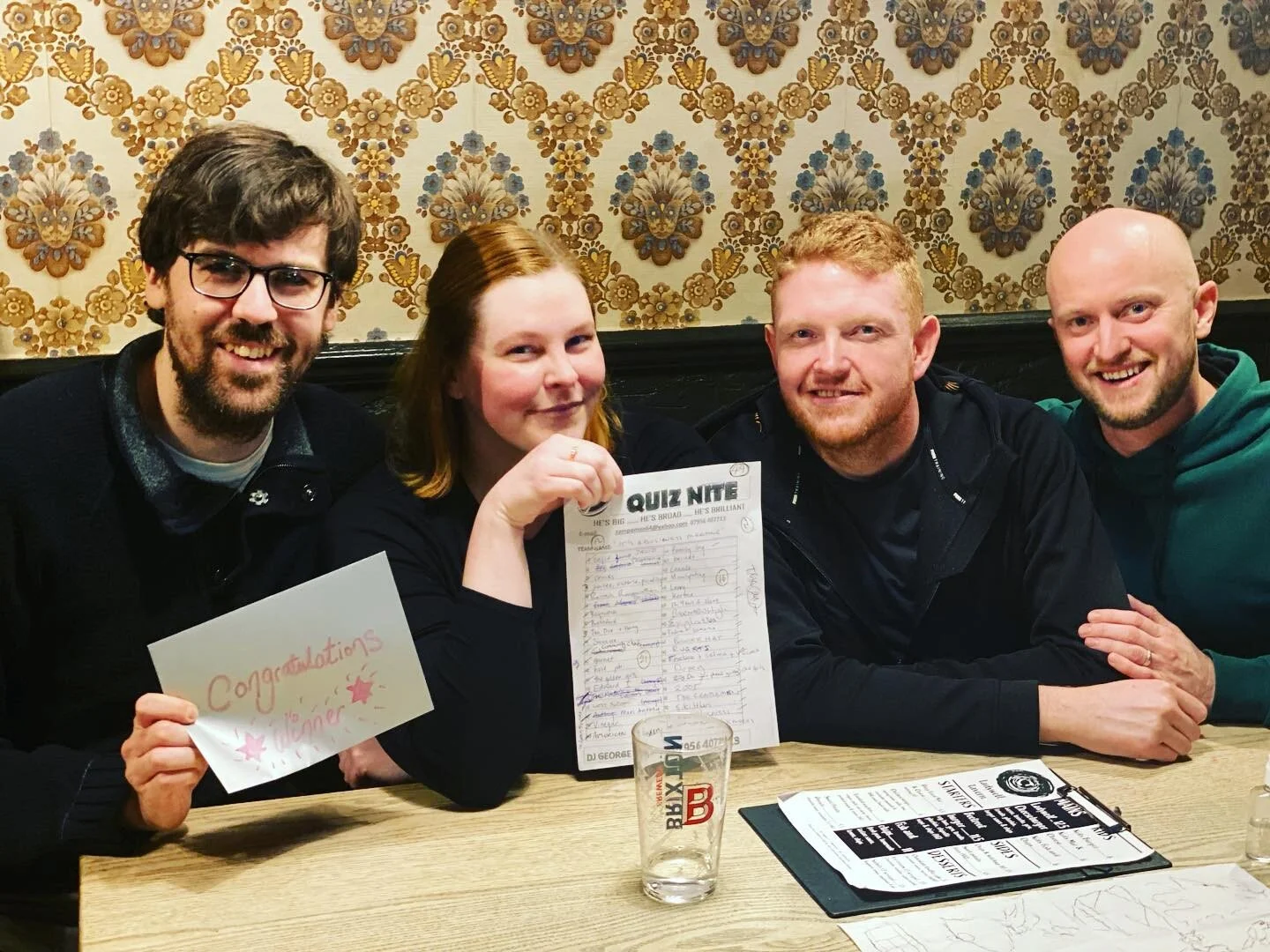 A big congratulations to are quiz night winners &ldquo;it a business meeting&rdquo;with a massive score of 49/60 who won the &pound;50 bar tap and best team name #quiznight #ladywelltavern #lainepubco #beer#graftbeer