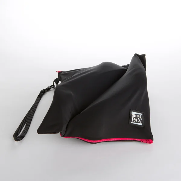 Black Fabric & Hot Pink Zipper ShoePax