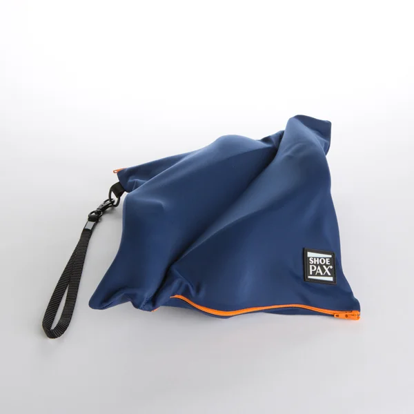 Navy Fabric & Bright Orange Zipper ShoePax