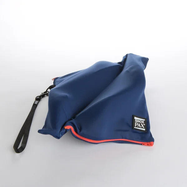 Navy Fabric & Coral Zipper ShoePax