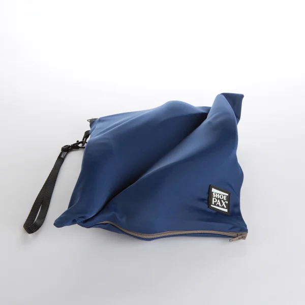 Navy Fabric & Brown Zipper ShoePax