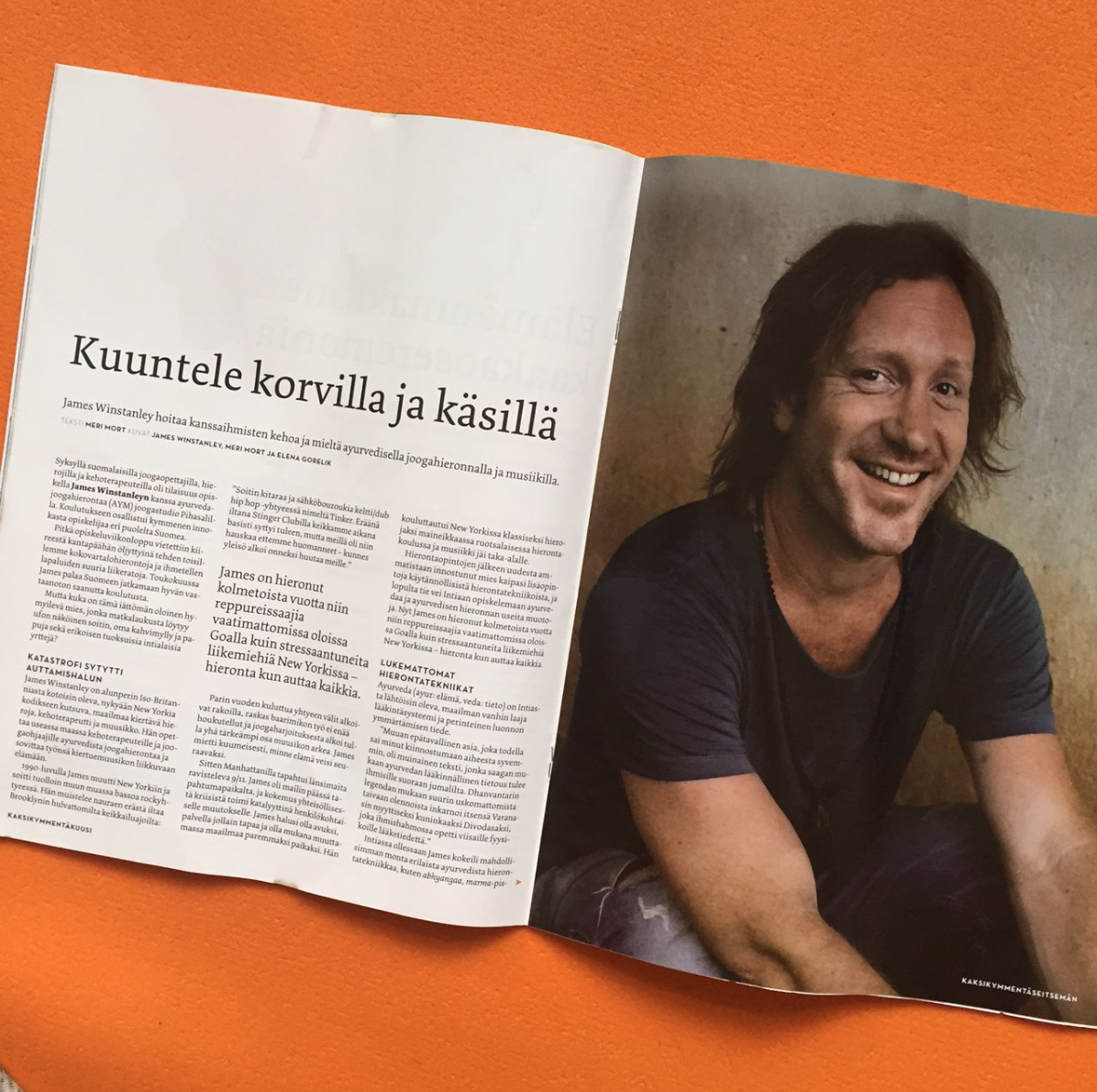 Article about AYM & James in Ananda Magazine - Finland