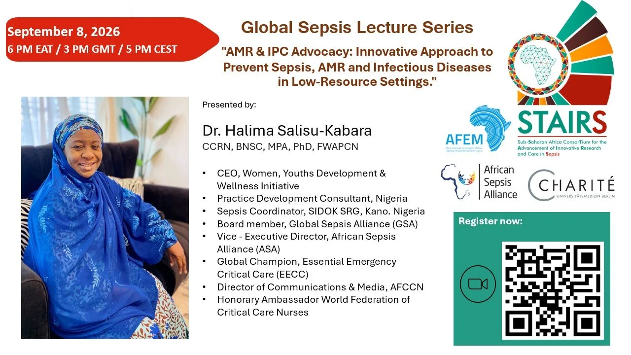 Register for the next STAIRS Global Sepsis Lecture, 8 September