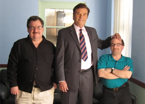 Sean on the set with Fred Willard and Tim Ratajczak