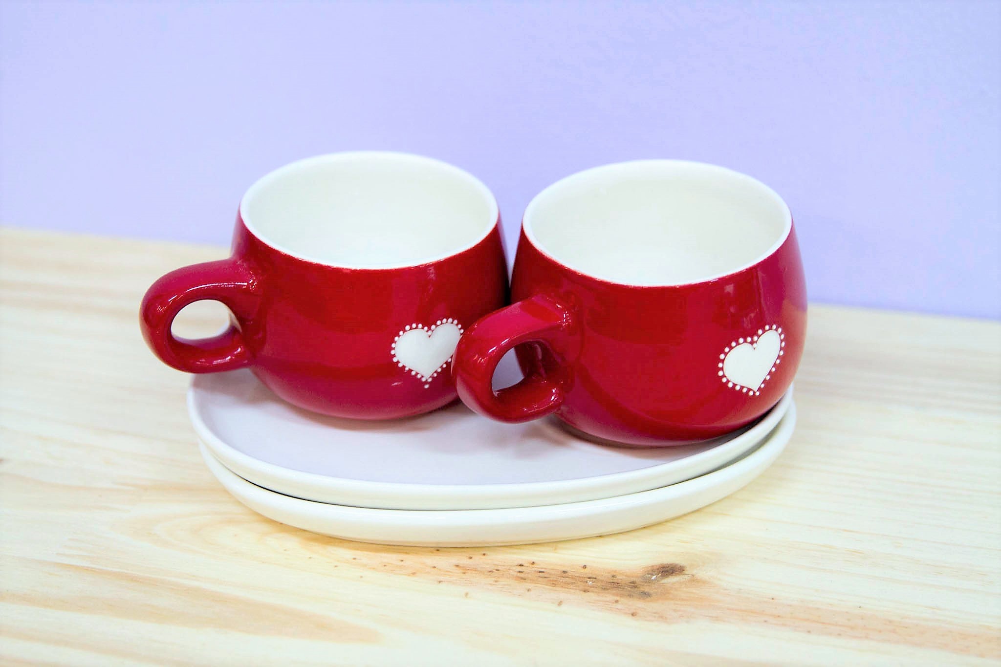 Heart Teacup & Saucer Set