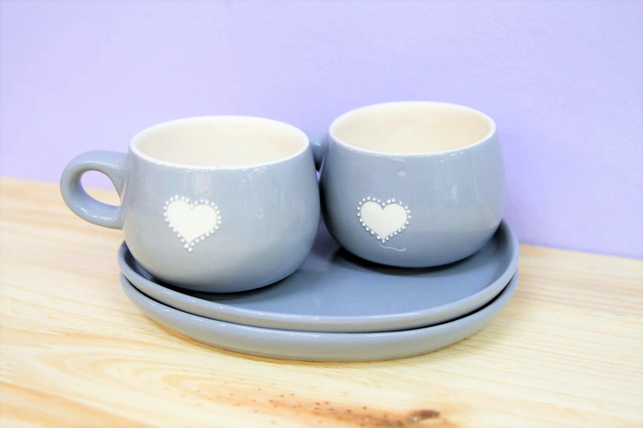 Heart Teacup & Saucer Set