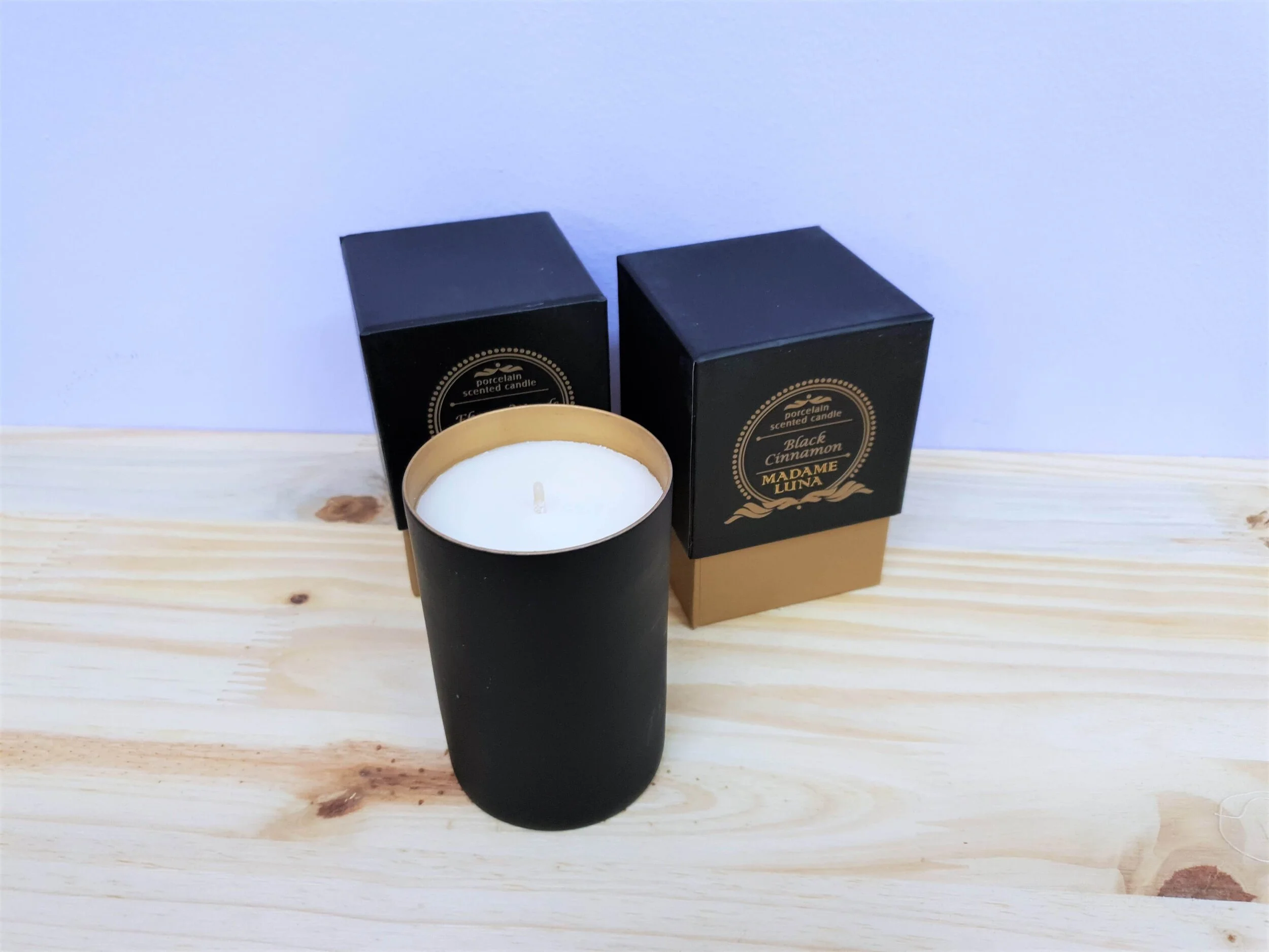 Black Copper Pillar Candle