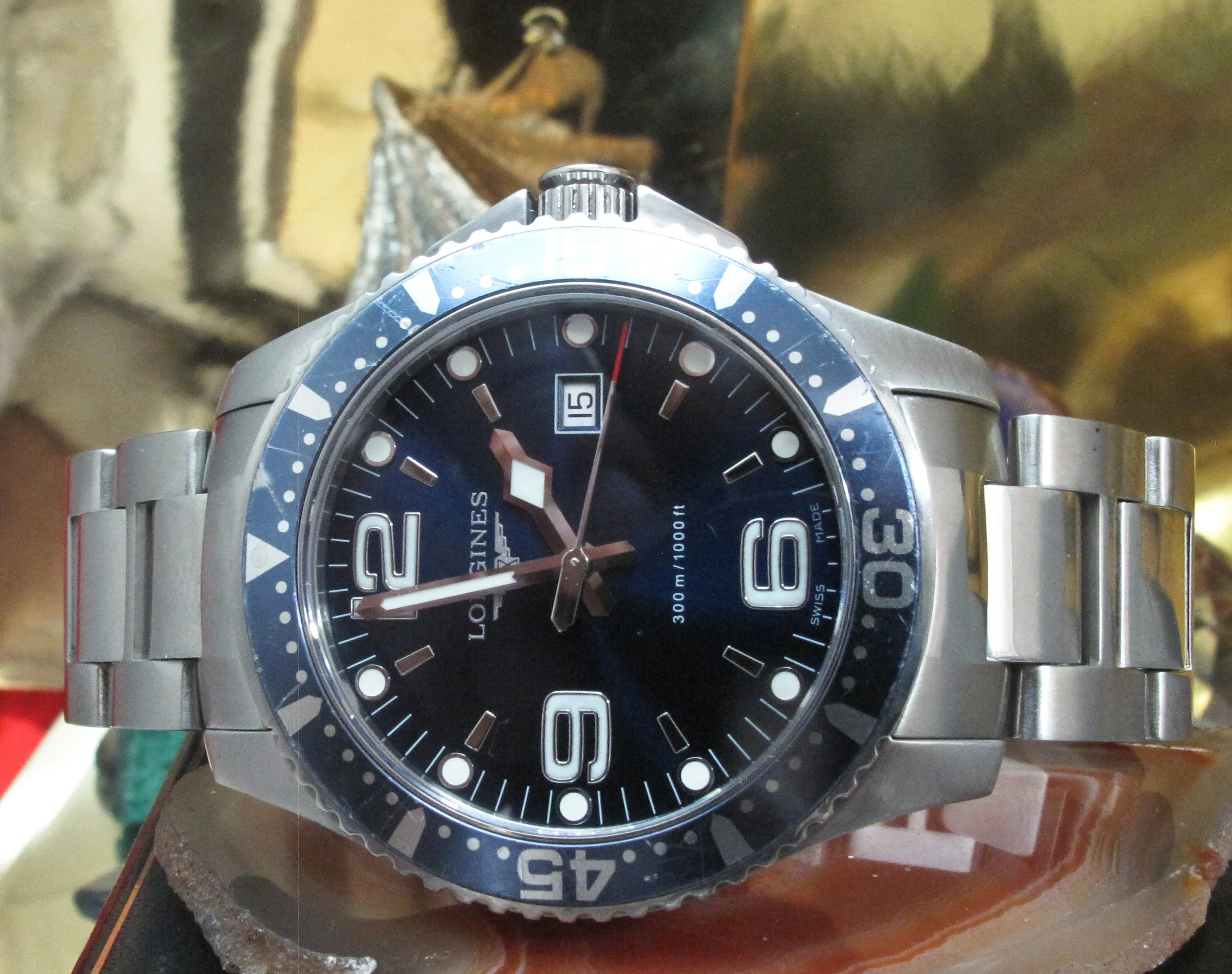 Longines Hydro Conquest watch L3.640.4 date 40 mm 300 meter Two Year  Warranty — Time2Timepiece