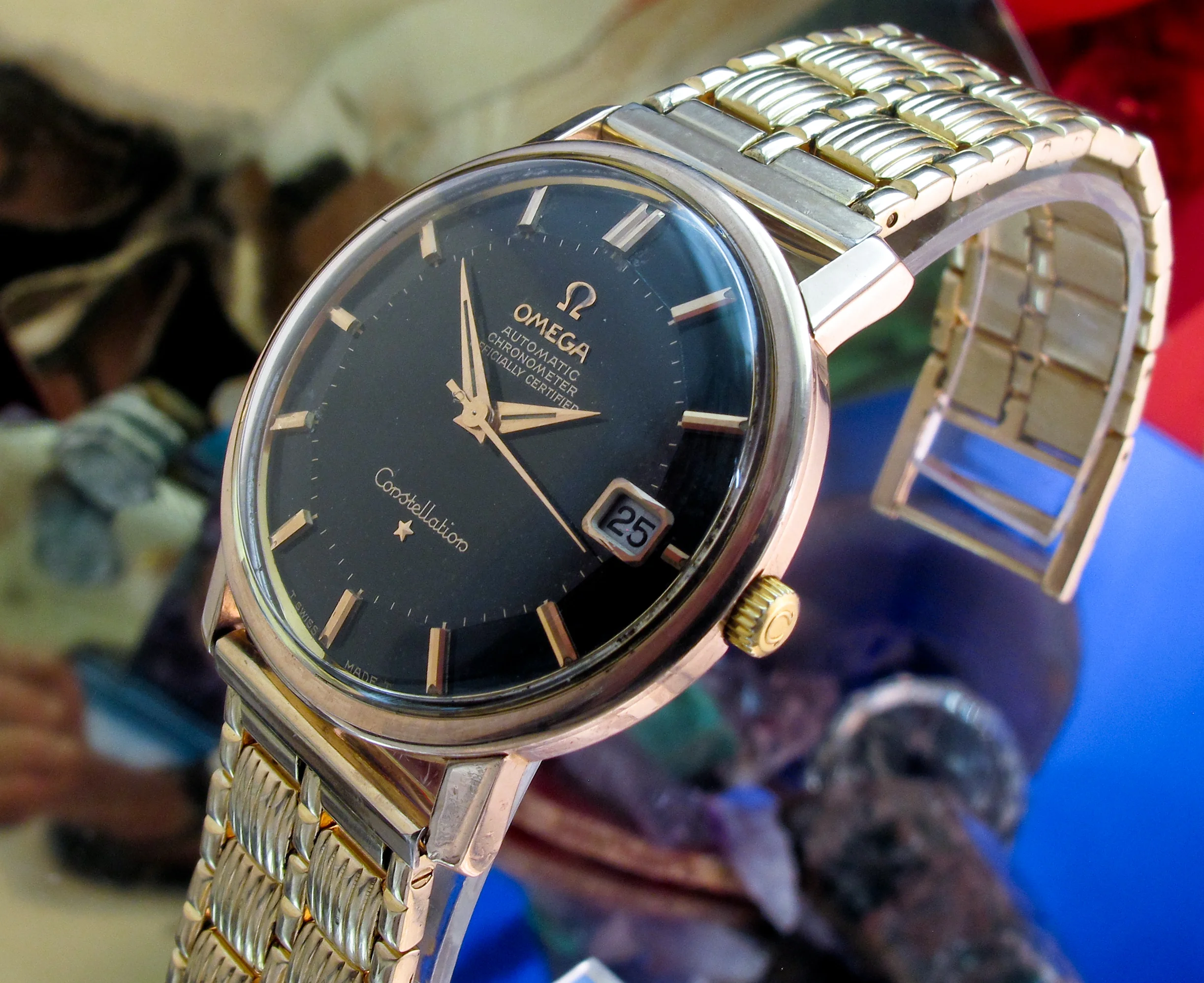 Vintage Omega Constellation Pie Pan black dial 1966 Cal 564 SF 168.010  Warranty — Time2Timepiece