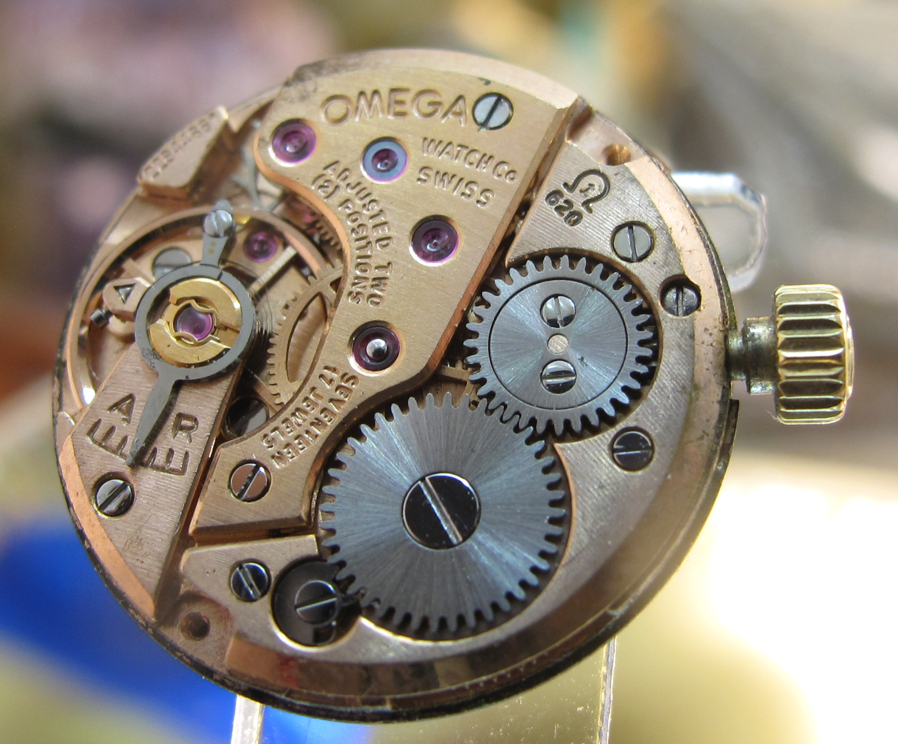 Omega Calibre 620 Original Crown Champagne dial working winding fully  setting — Time2Timepiece