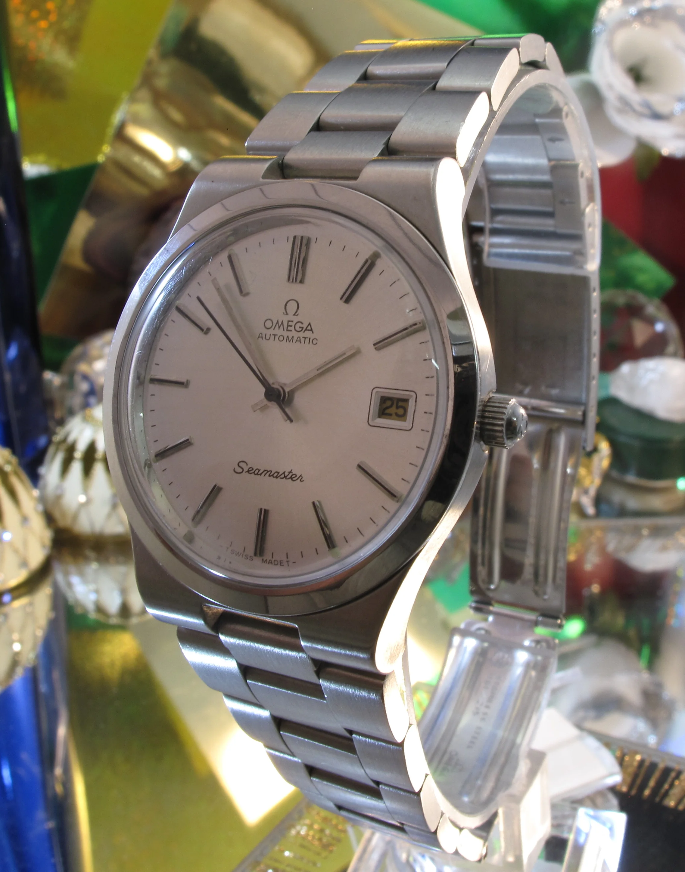 Omega Seamaster Automatic Cal 1010 Circa 1979 quick set date watch 166.0174  — Time2Timepiece
