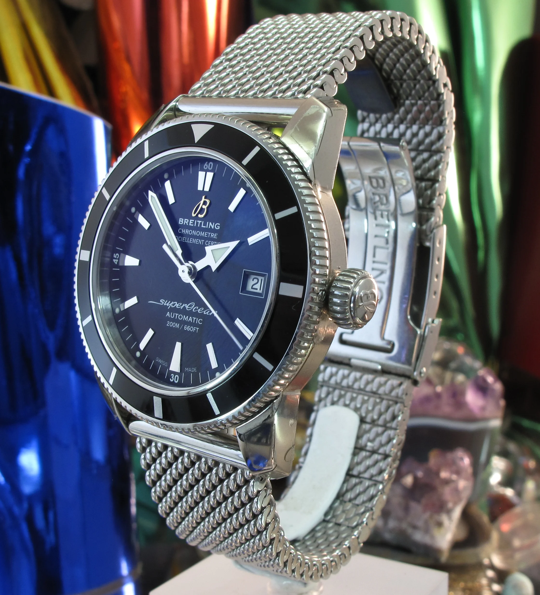 breitling chronometre superocean edition speciale etanche 200m