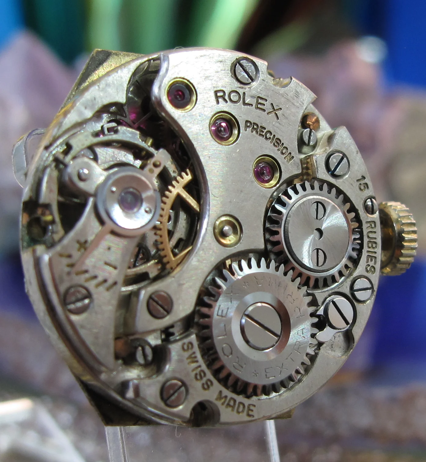Rolex Extra Prima 8 3/4 hunter Watch movement 19.5 mm 15 rubies working  good balance — Time2Timepiece