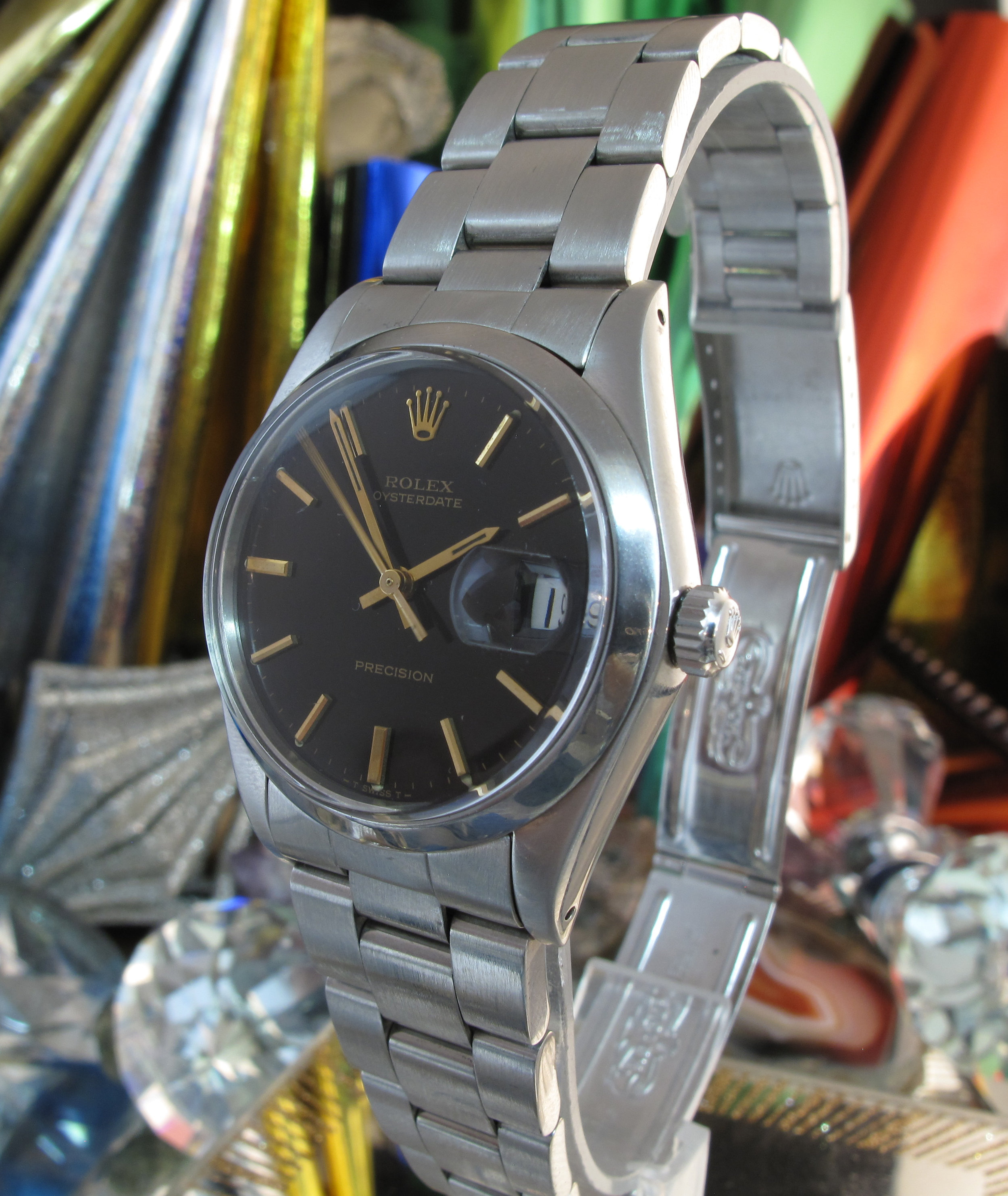 Rolex Oysterdate precision 6694 black 