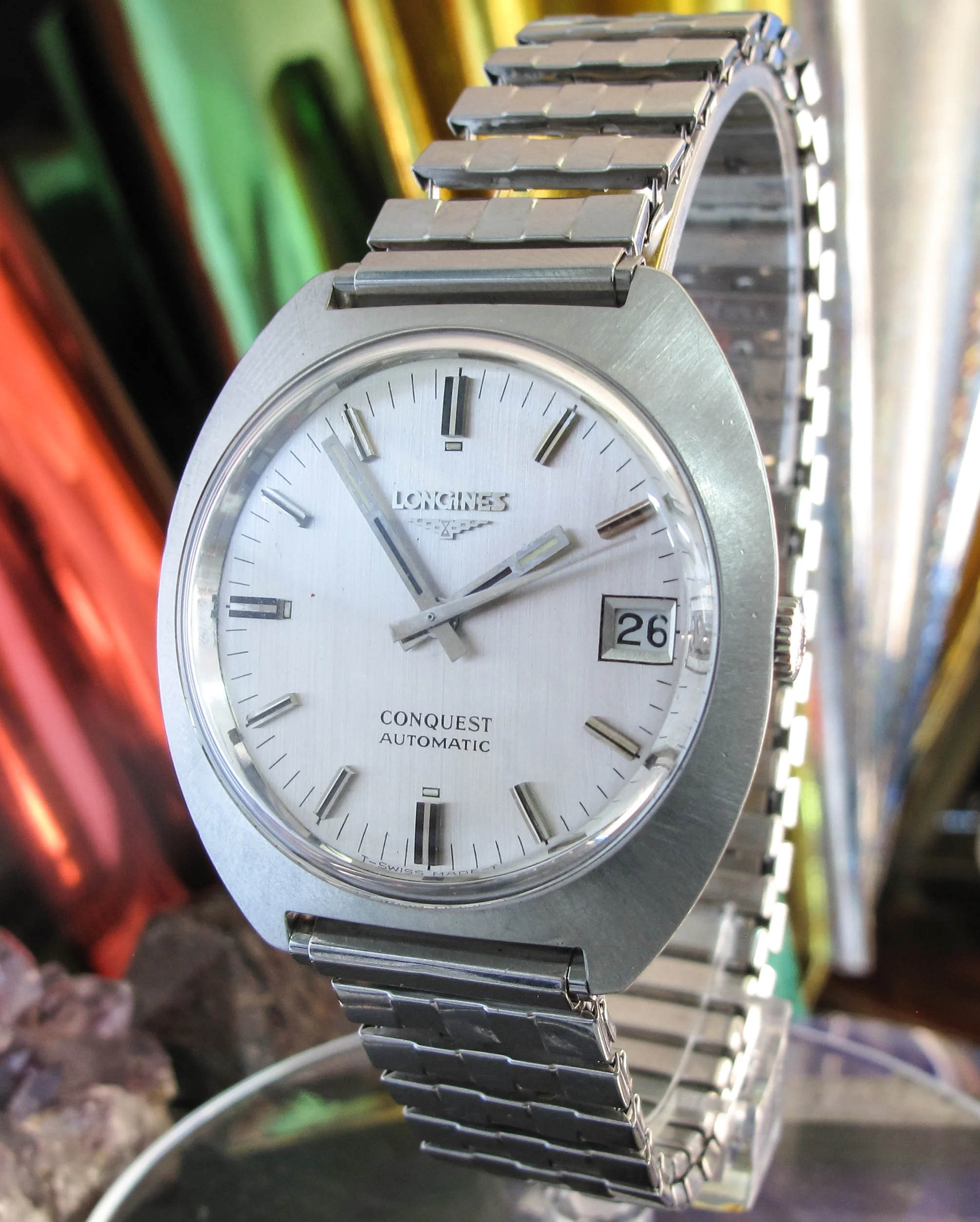 Longines conquest Automatic Watch 1523 1 6651 Circa 1969 cal 431 Plexiglass  — Time2Timepiece