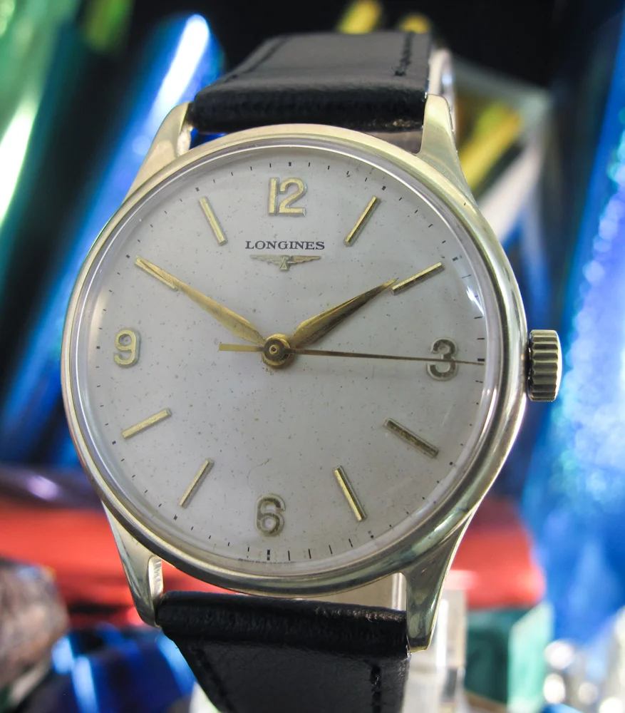 Longines 9 K Gold 12.68 ZS Circa 1959 Serviced 2 Year Warranty 33.5 mm  Swiss — Time2Timepiece