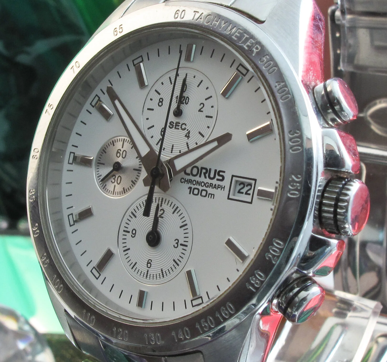 lorus chronograph 100m tachymeter