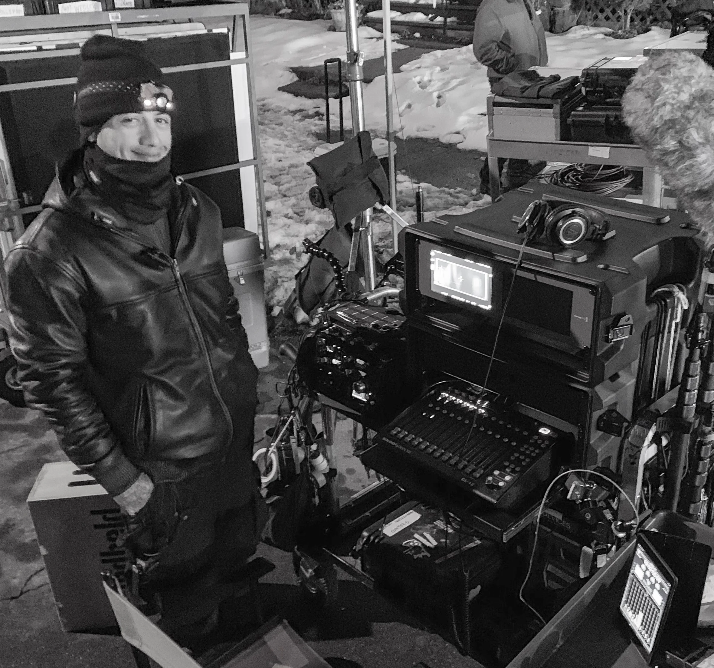 Sound Mixer Nick Đỗ on location in Utica, NY. IATSE Tier 1 Feature. December 2018