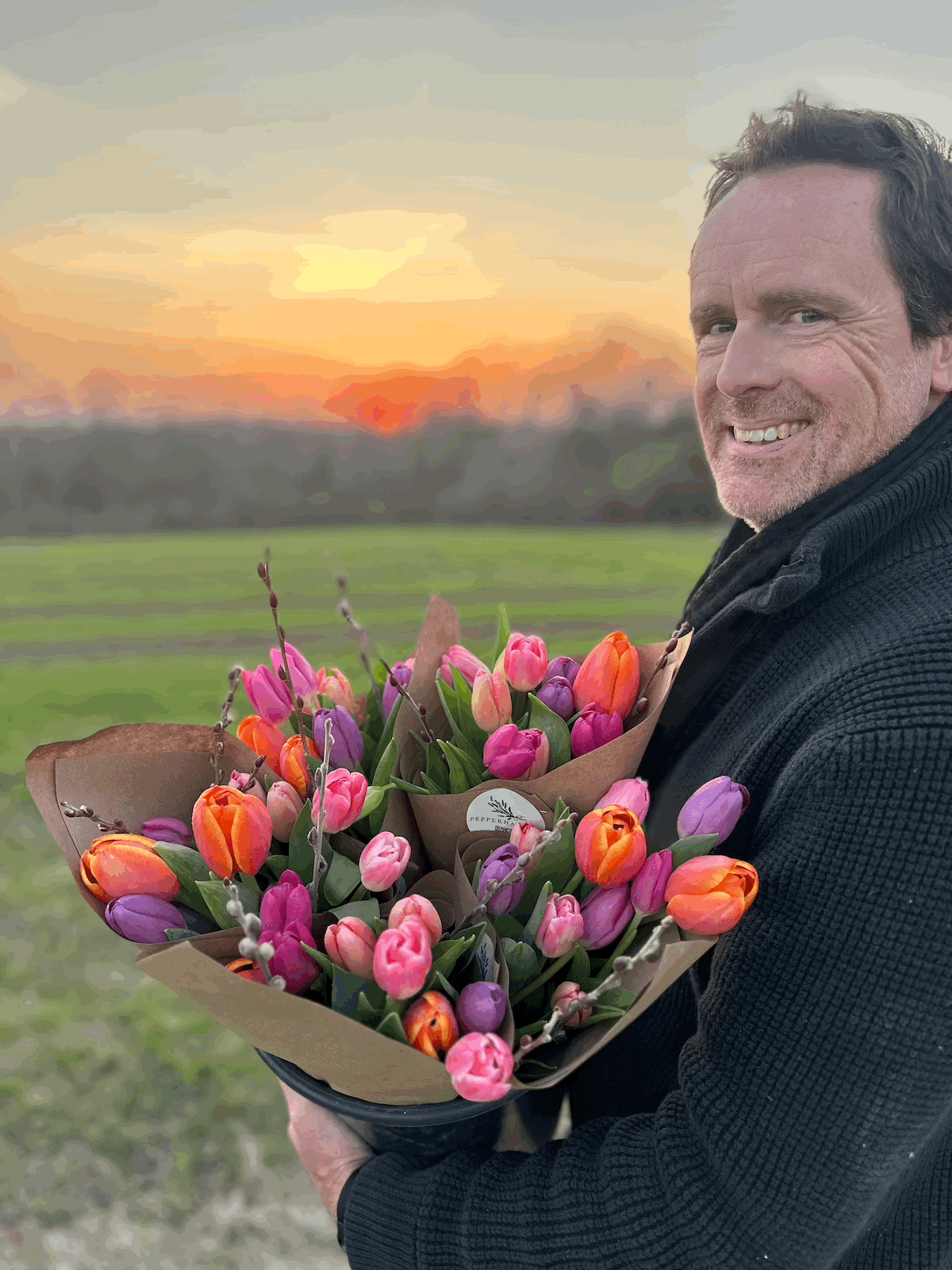 Tulip + Willow Bouquet