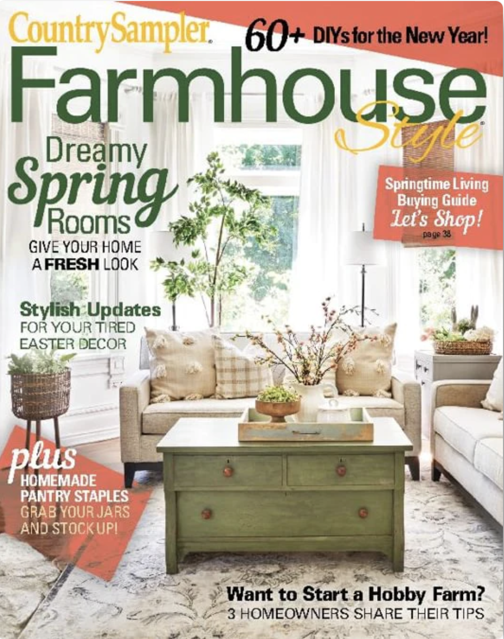 Country Sampler's Farmhouse Style Magazine Spring 2024