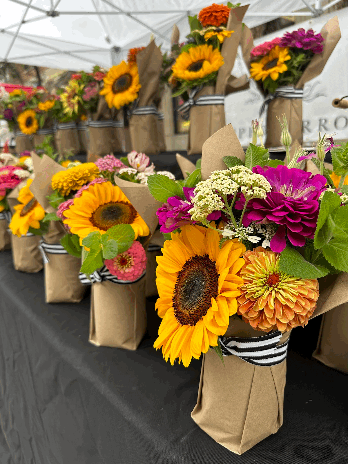 Wrapped Jar Arrangement on Farm Pick-up