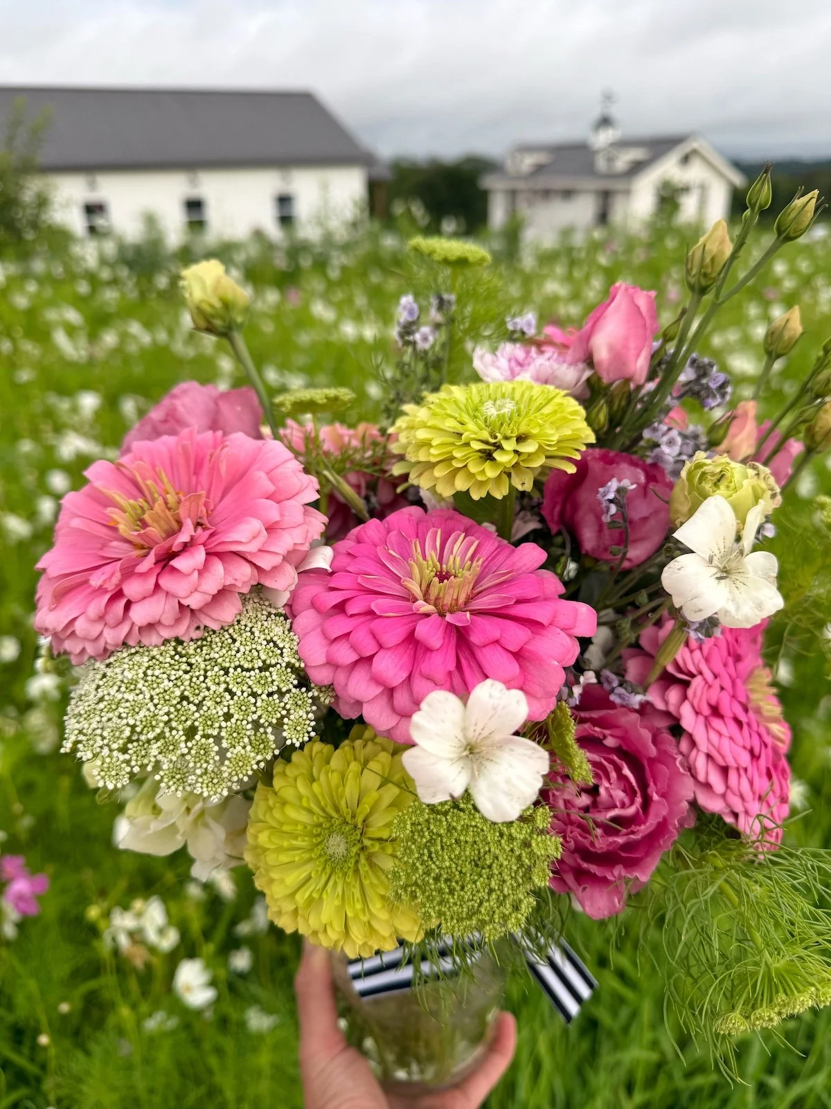 Monthly Bouquet Share Example from PepperHarrow Flower Farm