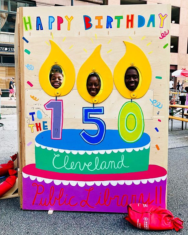 Some favorites from yesterday :) wow, you give some markers to people, they will go to town!!!! Thanks for having us @clevelandpubliclibrary !!!!! HBD!!!!!! 🌈🌈🌈💕💕 #cleveland #cpl150streetfestival #woodworking #publicart #kineticsculpture #intera