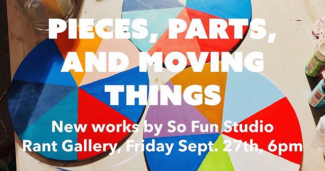 This Friday at 6pm at @rantgallerycle come see some new very silly pieces by us!!!!!! @egweeds + @jpcform = @sofunstudio 🌈🌈💕🐸❣️🔺🔴🔶⚪️🔺🔺