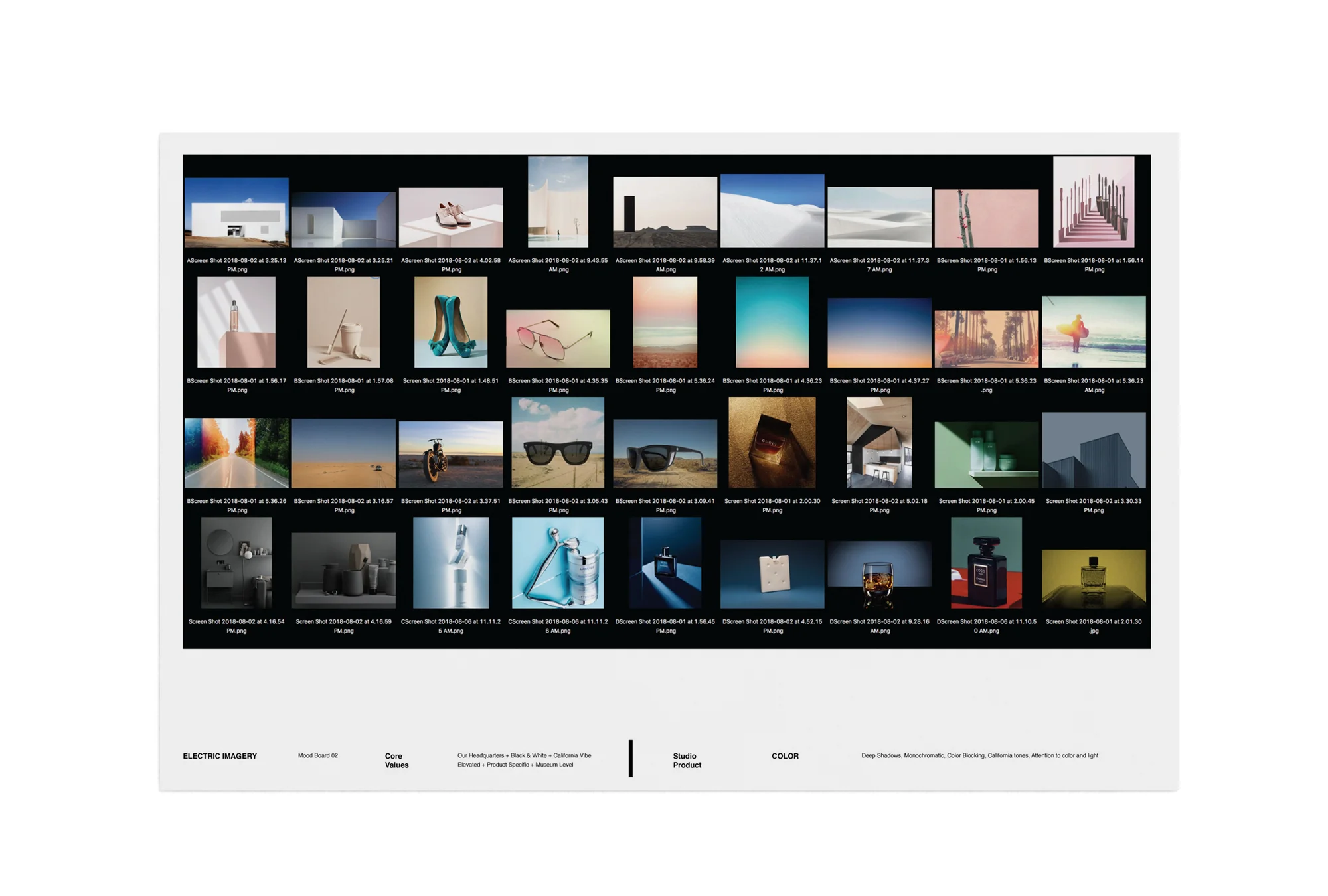 Mood Board for Product Photography