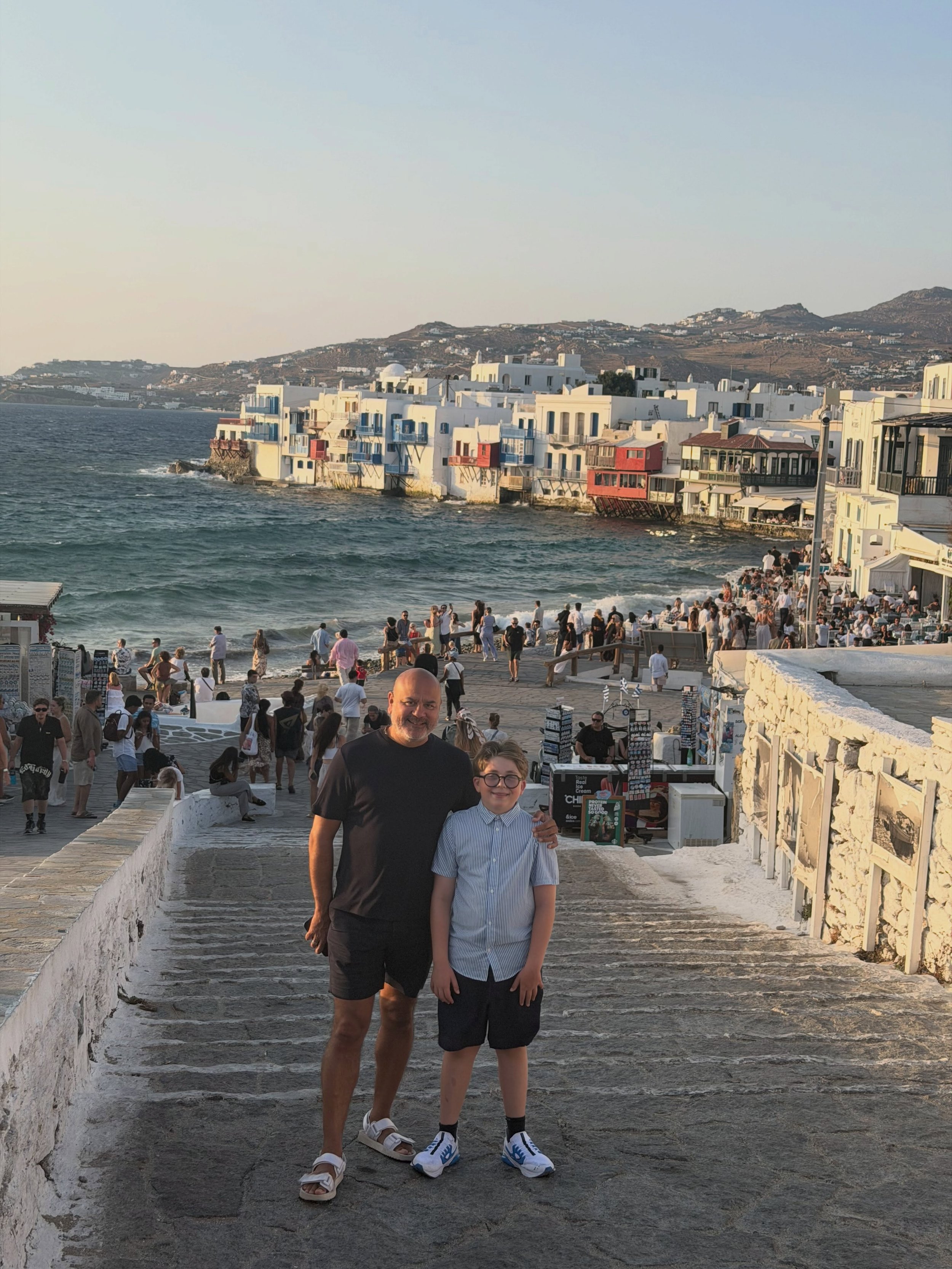 🇬🇷 Mykonos from above 💙

A view that really captures the magic of Mykonos &mdash; looking down over the beautiful whitewashed town, with the deep blue Aegean stretching out beyond it. ☀️🌊

Mykonos Town, also known as Chora, is famous for its trad