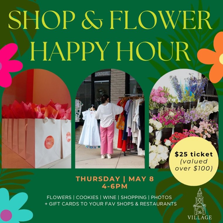 Time to get bloomin&rsquo; and glowin&rsquo; KC! 🌸✨
Grab your girls for some May 8th 4-6pm fun! 
&bull; Shop &amp; Flower Happy Hour @theshopsofprairievillage &ndash; May 8, 4&ndash;6PM: sips, shopping, and stems! (Limited tix available! ) 
AND ! 
&