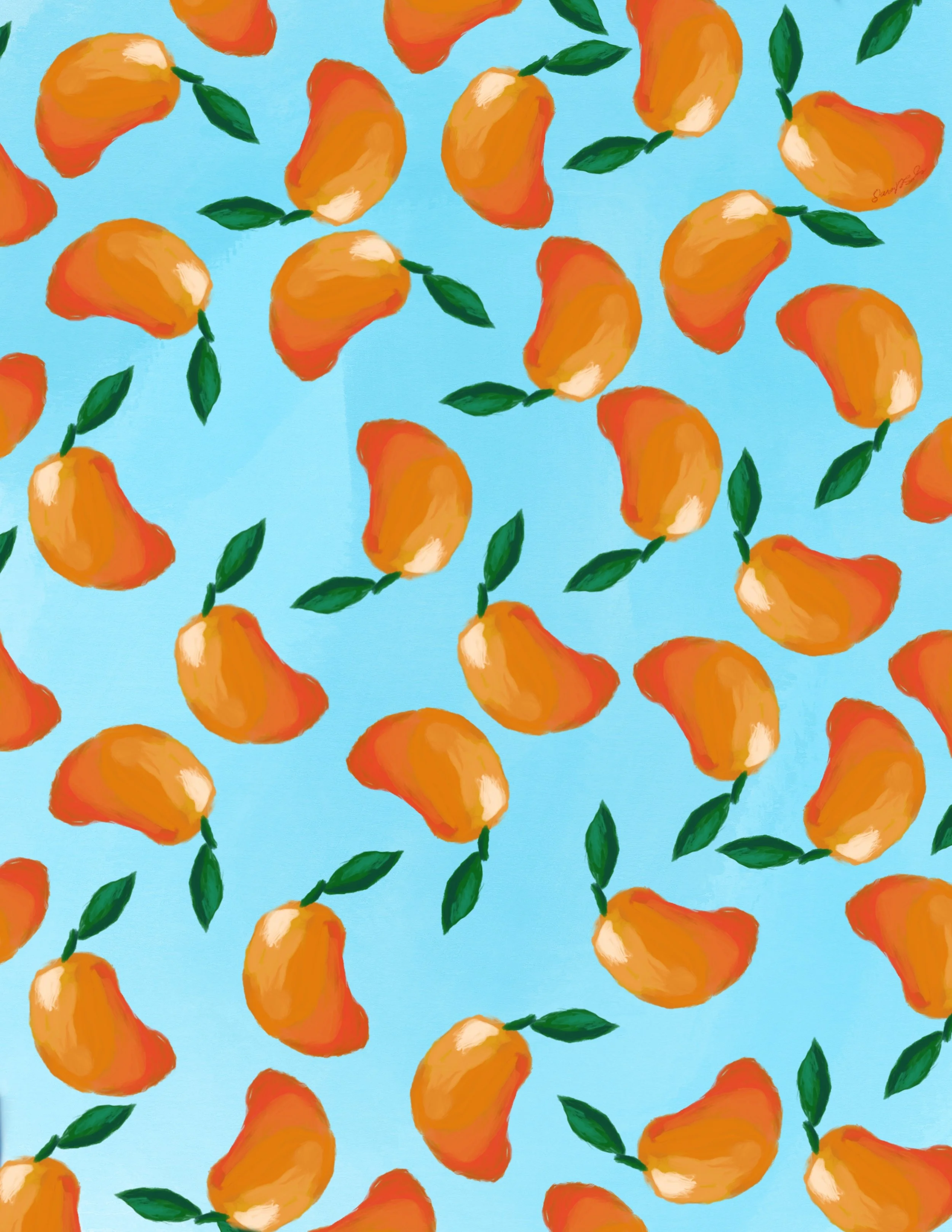  Mangoes. The first in the fruit series and a birthday present for a close friend. 